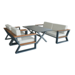 Out Sofa Set BT Zeus 3+1+1+Cross Table Grey +Cappu - Image 2