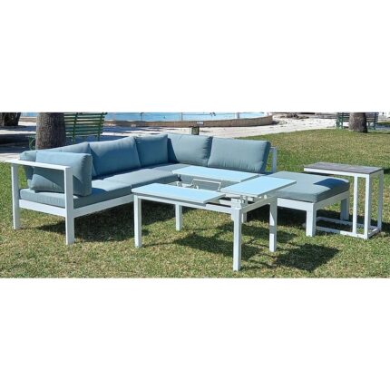 Corner Furniture 6013 White + Petrol