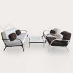 Outdoor Sofa Set Mowee Xaloc 3+1+1+T Brown & white - Image 2