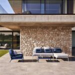 Corner+2tables +Armchair Mowee Xaloc Blue & White