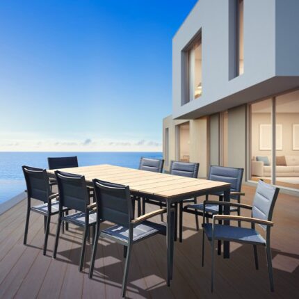 Outdoor Dining Set Furniture 088/202-8 Grey+Greige