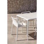 Outdoor Dining Set Mowee Table+6 Chairs White Xalo - Image 2