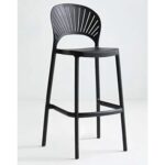 Set Of 2 Bar Chairs Furniture SC422G-BL Black