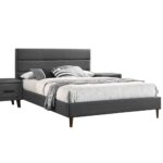 Single Bed Furniture DORIA Grey - Image 2