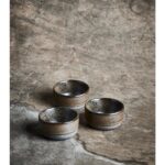Set of 3 Mini Bowl Aida Raw Metallic Brown 7.5*3.8