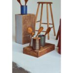 Canister Aida Raw Metallic Brown w/lid Teak 15*10 - Image 3