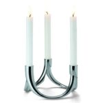 Bow Candle Holder Philippi Set of 3 123126 Nickel