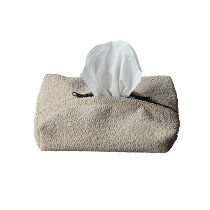 Napkin Holder RA Taupe Bouclee with Zipper