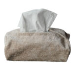 Napkin Holder RA Stripped Greige Velvet