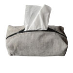 Napkin Holder RA Grey Velvert with Zipper