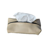 Napkin Holder RA Beige Leather with Zipper