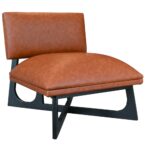 Armchair JF Quadra Leather Synthetic Brick