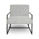 Armchair JF FENNING Black Frame Grey Fabric - Image 3