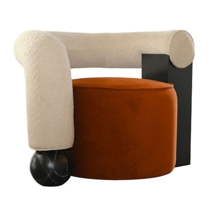 Armchair LF Galatea Beige and Rust