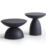 Center Table Set HT Maison Black Glass