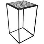 Side Table LF Ceramic Top Squared Baroque