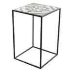 Side Table LF Regular Ceramic Squared Flower