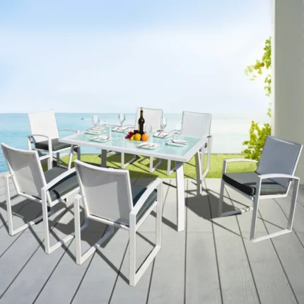 outdoor dining set Furniture 063/4163 WHITE + GREY