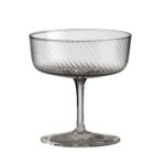 Champagne Glass Aida RAW Unique Smoke Swirl 14576