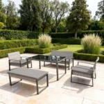 Outdoor Sofa Set Furniture 614118 Grey + Grey