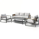 Outdoor Sofa Set Furniture 7491-7 Grey+Cush Grey - Image 2
