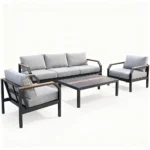 Outdoor Sofa Set Furniture 220101-5 Full Grey - Image 2