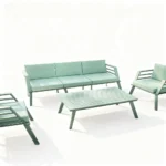 Outdoor Sofa Set Furniture 7492-5 Green - Image 2
