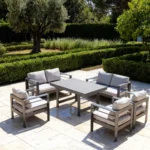 Outdoor Sofa Set Furniture 9519-4 Grey-Grey