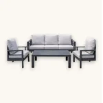Outdoor Sofa Set Furniture 9519-3 Grey +Cush Grey - Image 2