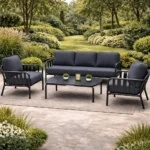 Outdoor Sofa Set Furniture Valetta Dark Grey