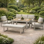 Outdoor Sofa Set Furniture S23991-Bench Champagne