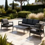 Outdoor Sofa Set Furniture 243-5 Dark Grey