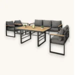 Outdoor Sofa Set Furniture H200-7 Grey - Image 2