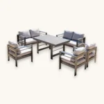 Outdoor Sofa Set Furniture 9519-4 Grey-Grey - Image 2