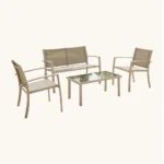 Outdoor Sofa Set Furniture 3002 Champagne - Image 2