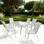 Outdoor Dining Set Furniture 4001/5001 White