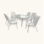 Outdoor Dining Set Furniture 4001/5001 White - Image 2