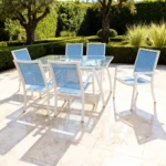 outdoor dining set FF 3603/9152 WHITE +BLUE