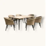 Outdoor Dining Set Furniture 17203 Greige - Image 2