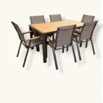 Outdoor Dining Set FF TS086T/TS086C Grey - Image 2