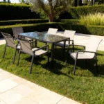 Outdoor Dining Set Furniture TOKYO Grey +Grey