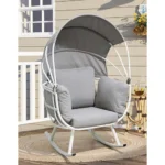 Rocking Chair Furniture PL250S White + Grey