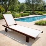 Sunlounger Furniture 327 With Textline Beige