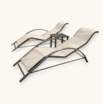 Sunlounger Furniture 1599 Grey Set Of 2 + Table - Image 3