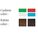 Outdoor Pouf Furniture Outdoor Pouf Wenge +Cushion - Image 2