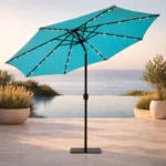 Umbrella Furniture 300-8-LED Blue