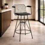 Set Of 2 Bar Chairs Furniture 502 Black