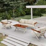 Outdoor Set BT RIVA Cream 3+1+1+Mid Table
