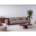 Sofa 4 Seater RT Bordeaux Bordo Deri