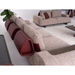 Sofa 4 Seater RT Bordeaux Bordo Deri - Image 4